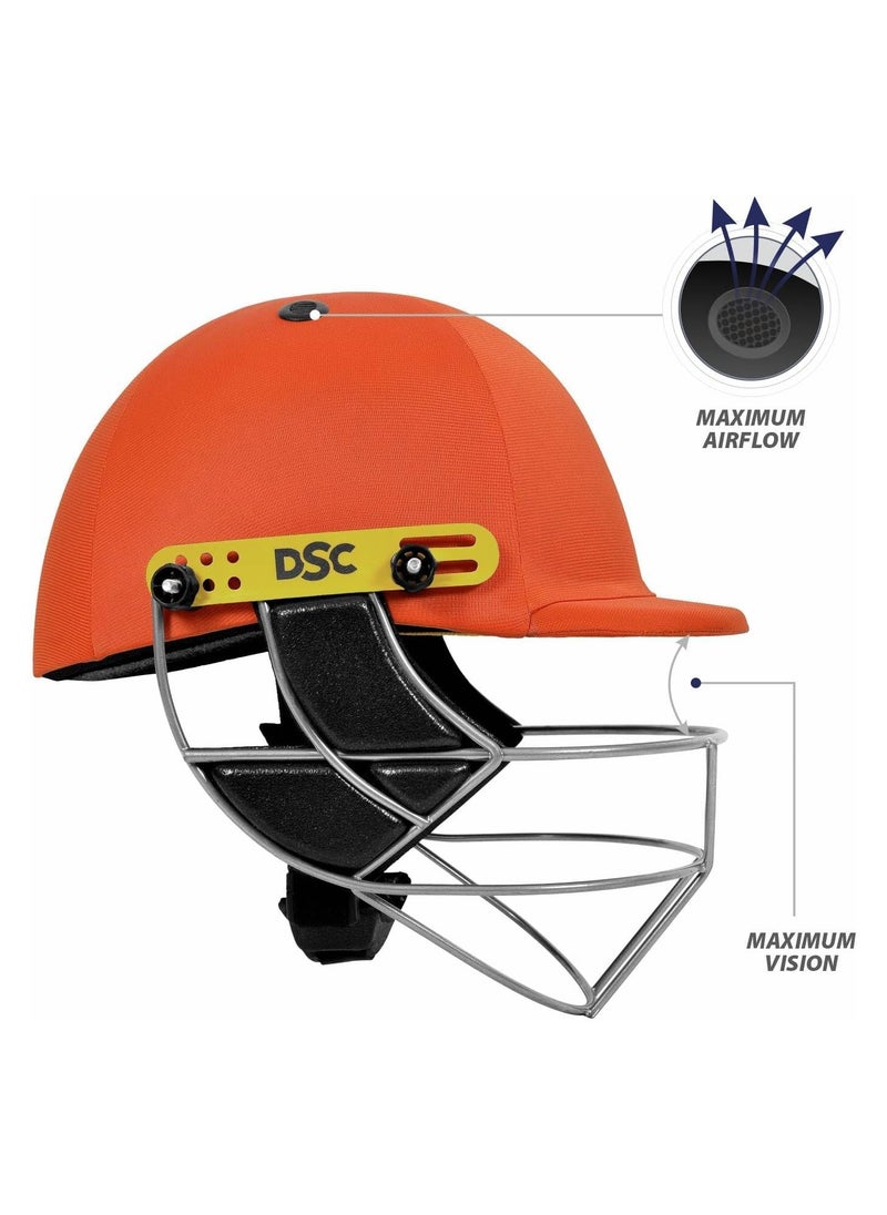 Defender Cricket Helmet | For Men & Boys | Adjustable Steel Grill | Back Support Strap | Lightweight