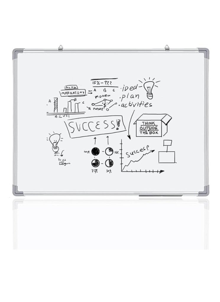 COOLBABY Double-Sided Magnetic Whiteboard Dry Erase Whiteboard with Aluminum Frame Wall-Mounted Whiteboard Writing Board