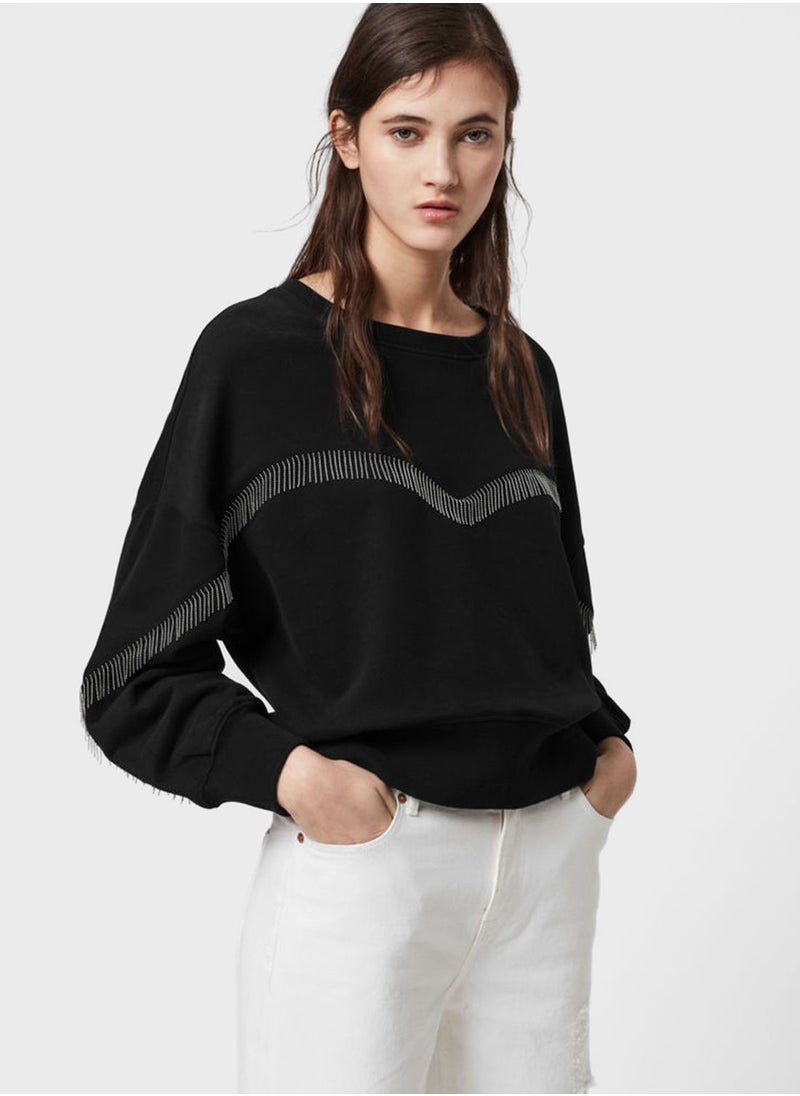 Uda Contrast Detail Sweatshirt