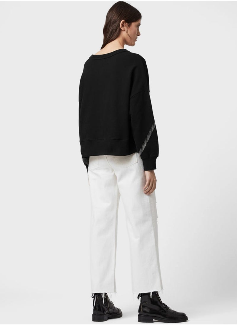 Uda Contrast Detail Sweatshirt