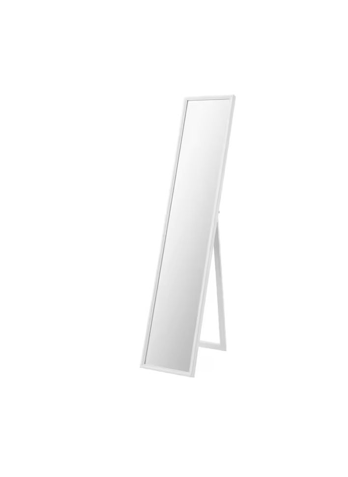 FLAKNAN Standing mirror, white, 30x150 cm