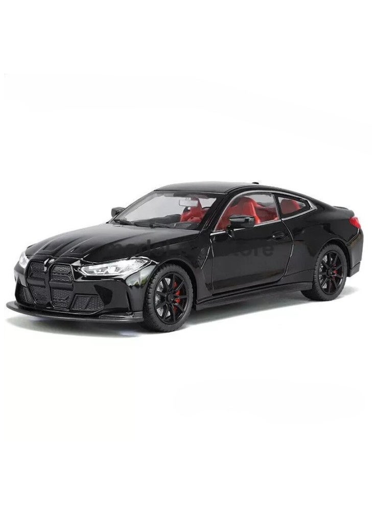 1:24 M4 Coupe Alloy Sports Car Model Diecast Metal Racing Toy with Sound & Light Simulation Vehicle for Kids, Collectible Gift