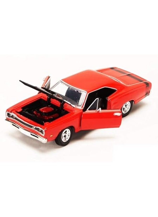 1:24 Alloy Collectible 1969 Pontiac Gto Judge Die Cast Model Alloy Metal Diecast Model  Zinc Alloy Pull Back Collectible Toy car Vehicles with Sound and Light for Kids Boy Girl & Children