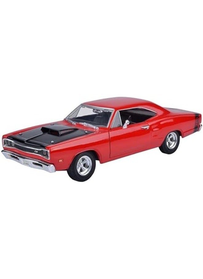 1:24 Alloy Collectible 1969 Pontiac Gto Judge Die Cast Model Alloy Metal Diecast Model  Zinc Alloy Pull Back Collectible Toy car Vehicles with Sound and Light for Kids Boy Girl & Children