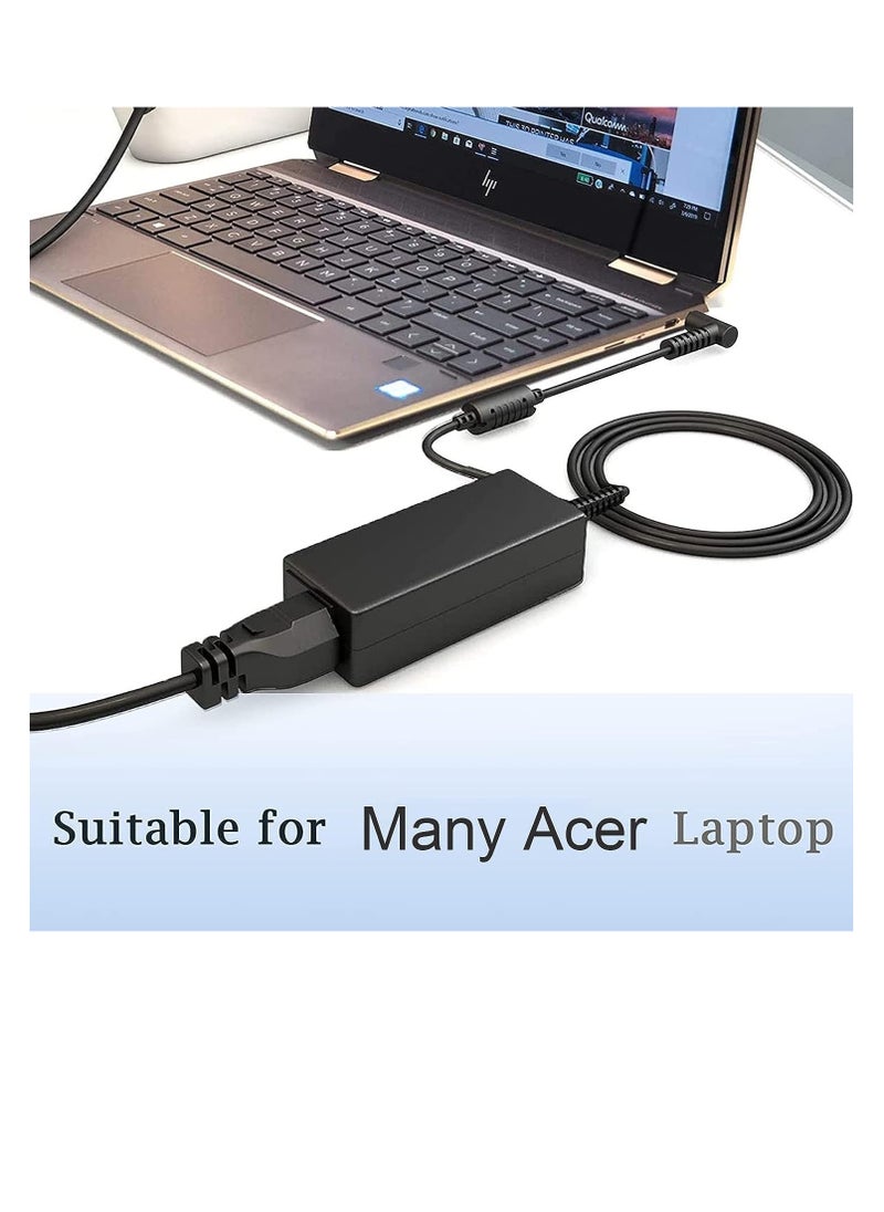 Acer Laptop Charger 65W/19V/3.42A AC Power Adapter Power Supply Replacement With Power Cord Compatible With Acer Aspire Acer ES1-511 E1 E3 E3-111 E5 and More - (5.5x1.7mm)