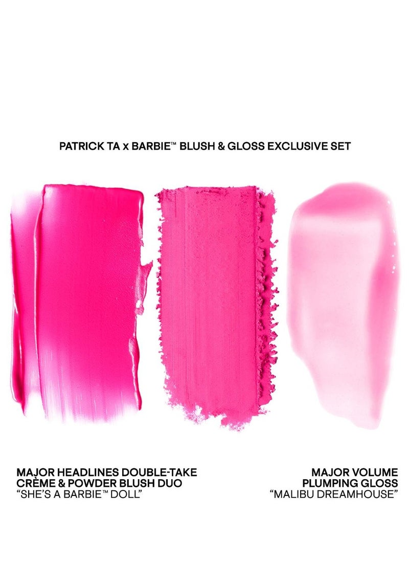 PATRICK TA Patrick Ta X Barbie Blush Duo and Lip Plumper Set