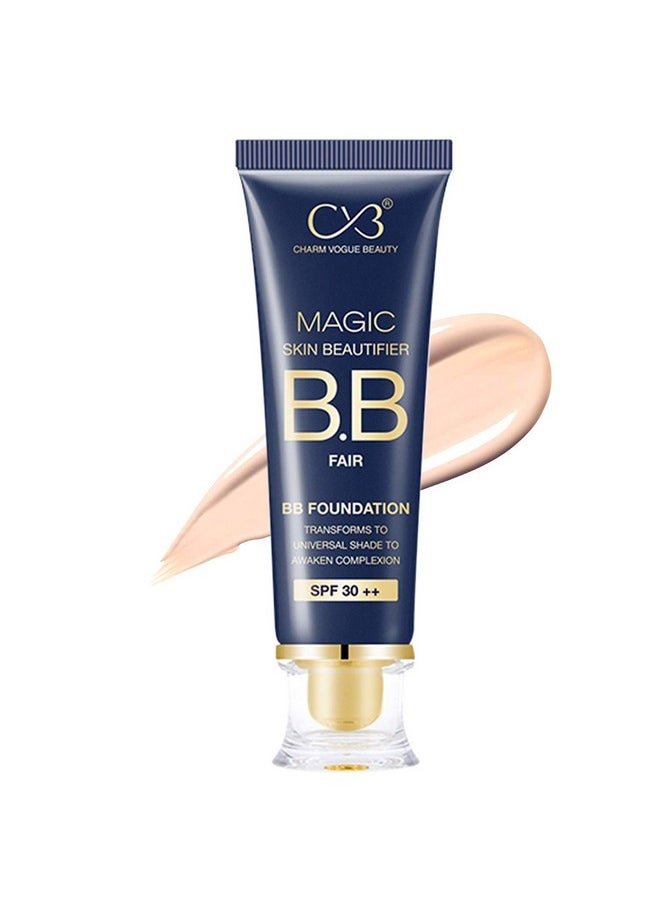 C65 Magic Skin Beautifier Bb Fair Cream For Complexion Enhancer, Bb Full Coverage Foundation For All Skin Type For Face Make-Up, Glossy, Skin Hydration With Spf 30 ++ (Shades 02, 50Ml)