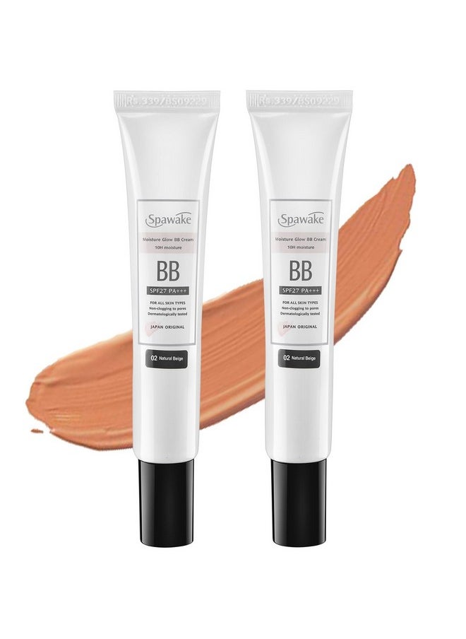 Moisture Glow Bb Cream 02 Natural Beige, Spf27/Pa+++,Full Coverage, All Skin Types,Pack Of 2, 60G