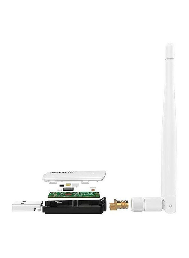 U1 300 Mbps high-gain wireless USB adapter 3.5dBi White