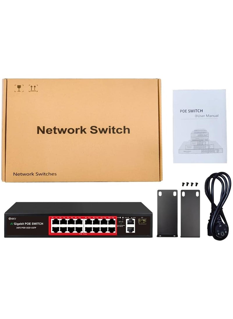 16+2 UPLINK GIGABIT POE SWITCH WITH +1SFP