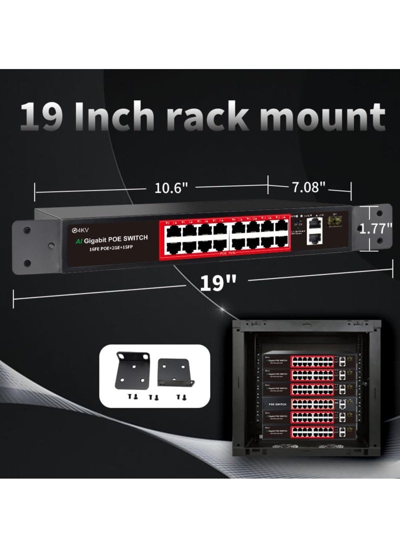 16+2 UPLINK GIGABIT POE SWITCH WITH +1SFP