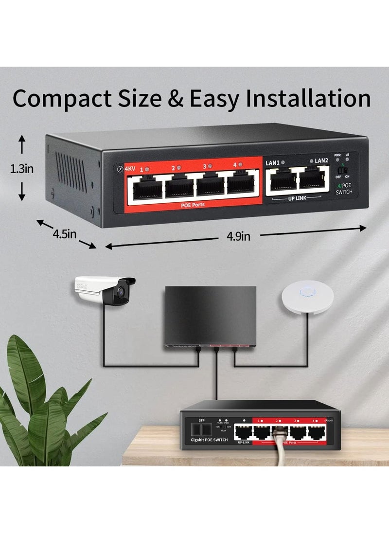 4+1SFP GIGABIT POE SWITCH WITH +1 UPLINK