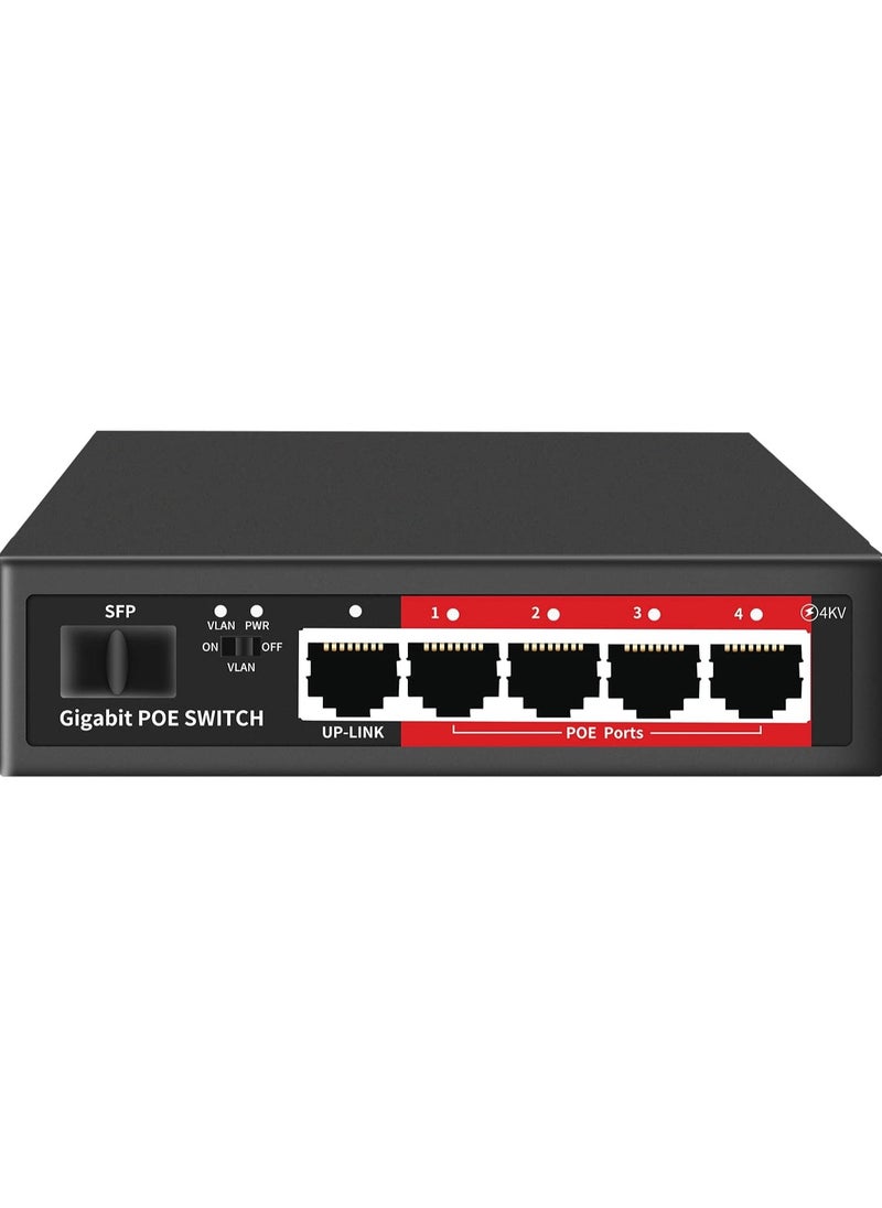 4+1SFP GIGABIT POE SWITCH WITH +1 UPLINK