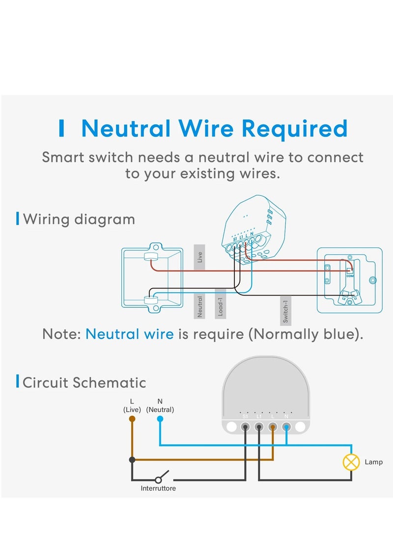 Meross Smart In-Wall Switch-MSS810HK-UN