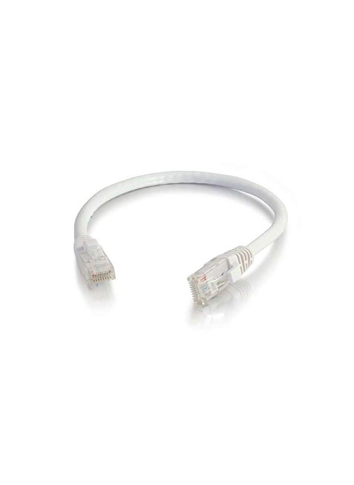 CAT6 Patch cable(1 Foot, 0.30 Meters) Full copper 24 AWG Golden connectors - Pack of 5pcs (White)