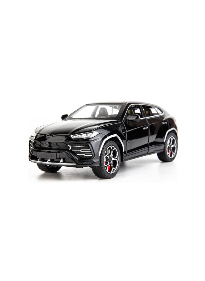 Pull Back Action Door Openable 1:24 Scale  Alloy Sports Car Model Diecast Metal Vehicles with Simulation Sound and Light