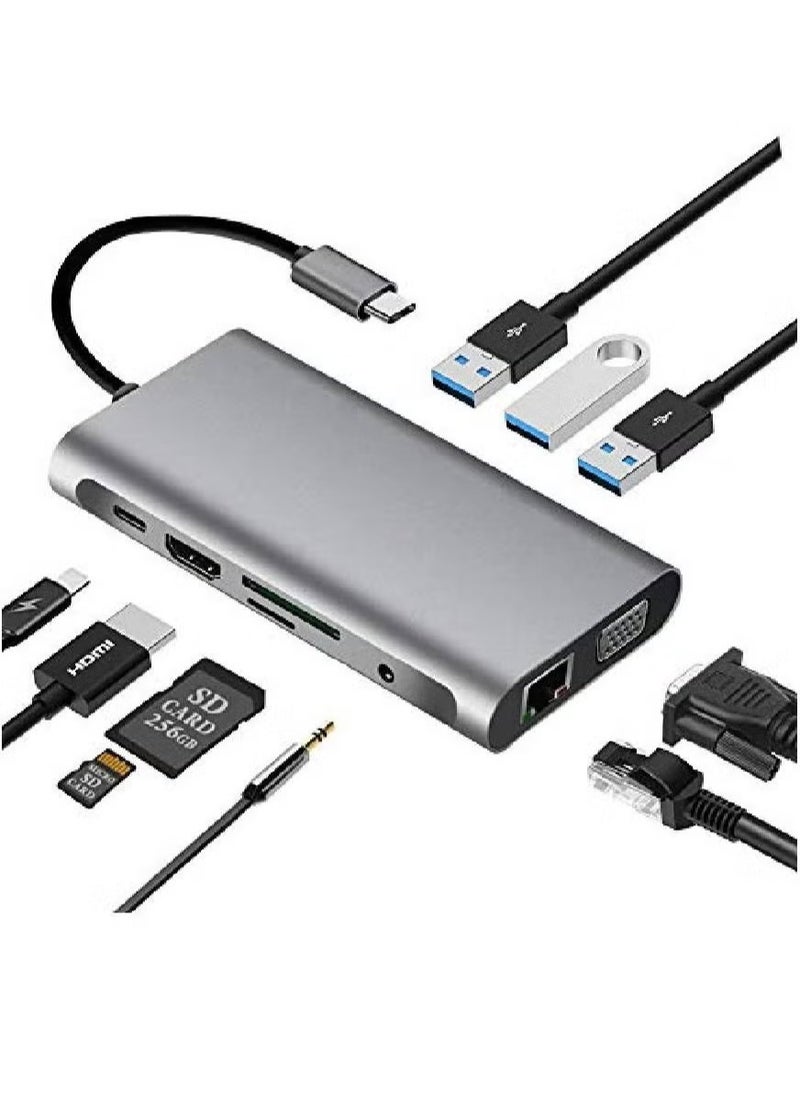 9 in 1 USB-C HUB Adapter