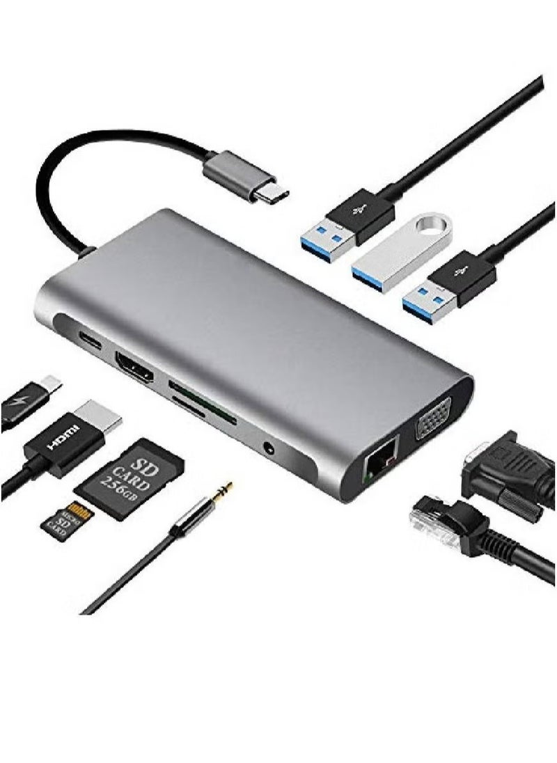 9 in 1 USB-C HUB Adapter