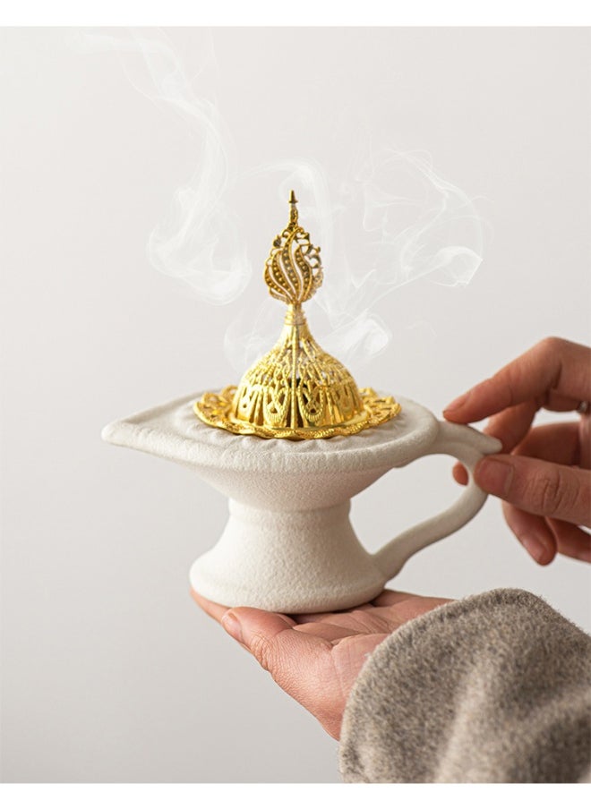 Vintage Aladdin Magic Genie Lamp Charcoal Incense Burners  Wishing Light For Home Tabletop Decoration, Party, Birthday Delicate Gift