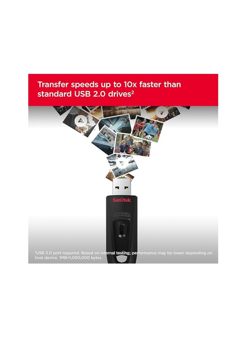 SanDisk 256GB Ultra USB 3.0 Flash Drive - SDCZ48-256G-GAM46, Black