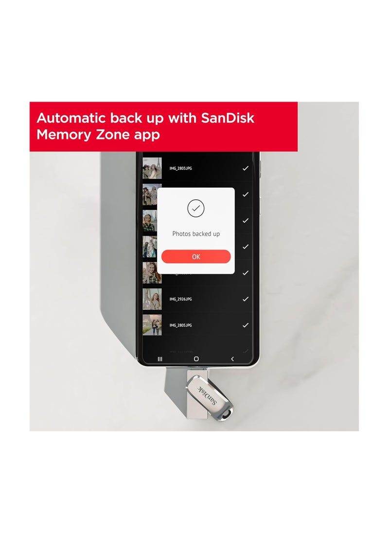 SanDisk 512GB Ultra Dual Drive Luxe USB Type-C - Up to 150MB/s - SDDDC4-512G-GAM46