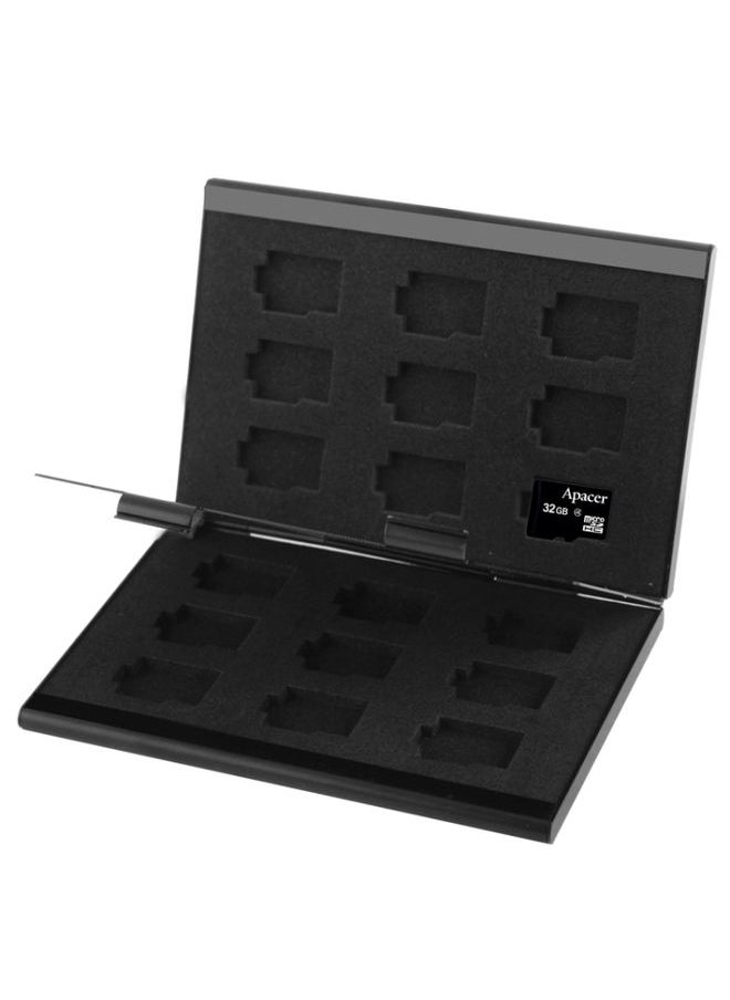 2x 9 in 1 Memory Card Protective Case Box for TF Card, Size: 93mm (L) x 62mm (W) x 10mm (H), Black(Black)