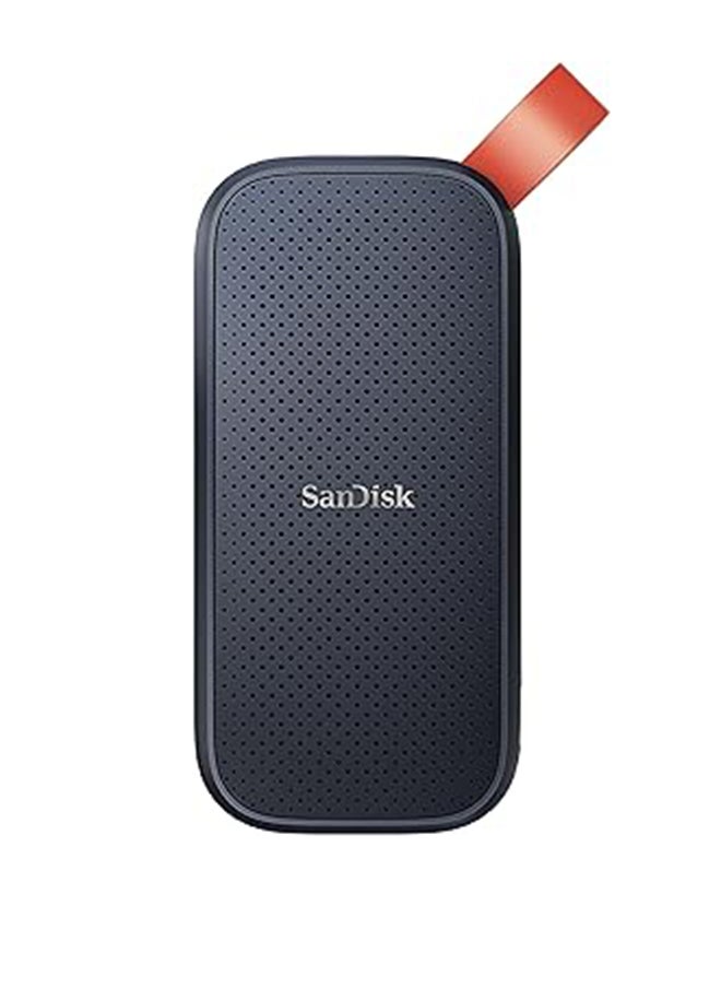 1TB Portable SSD, USB-C 3.2 Gen 2 Interface, Up to 520 MB/s Transfer Speed, Integrated Rubber Hook, Drop Resistant Up to 2 Meter, Black - Orange 1 TB