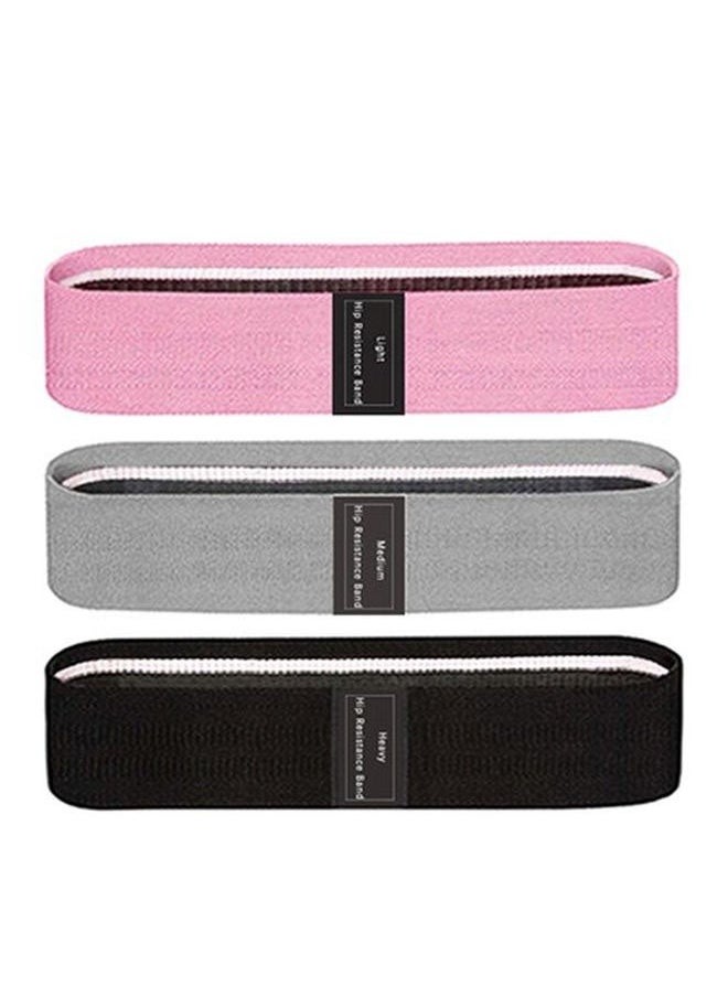 3-Piece Exercise Resistance Loop Bands Set 76*8cm-Resistance Bands Sets Portable Exercise Loops for Legs and Hip 3 Resistance Level Workout Weight Bands with Non-Slip Design Workout Flexbands for Home Gym Office Yoga Pilates