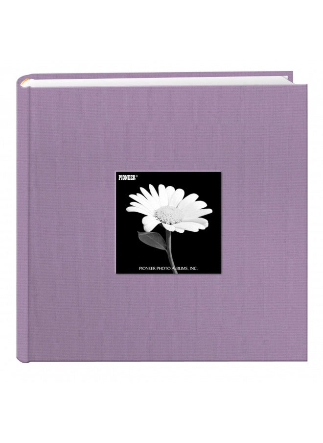 Fabric Frame Cover Photo Album 200 Pockets Hold 4x6 Photos, Misty Lilac