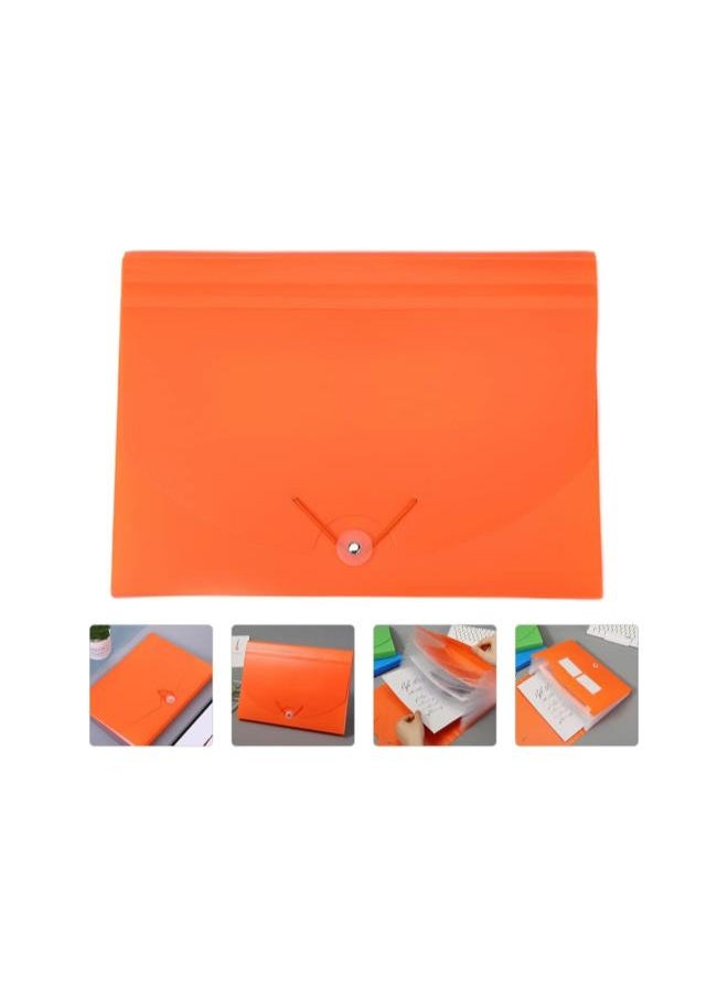 Expanding File Folder Orange Accordion Folder A4 Portable Documents Holder 12 Pockets File Organizer for School Home Office Business Document Accordion Folder