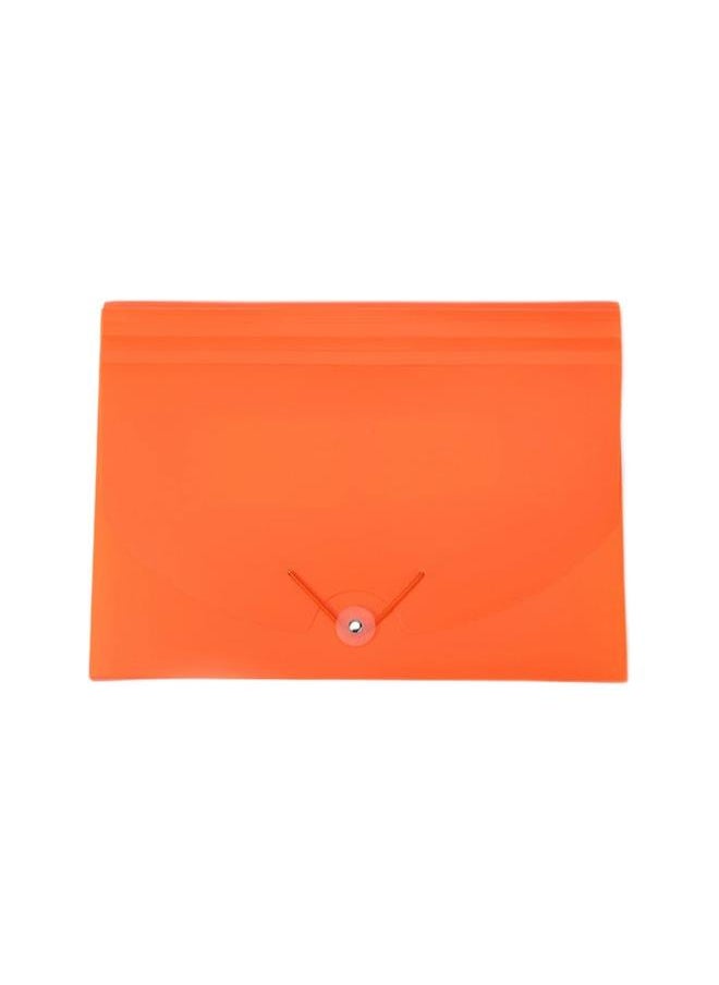 Expanding File Folder Orange Accordion Folder A4 Portable Documents Holder 12 Pockets File Organizer for School Home Office Business Document Accordion Folder