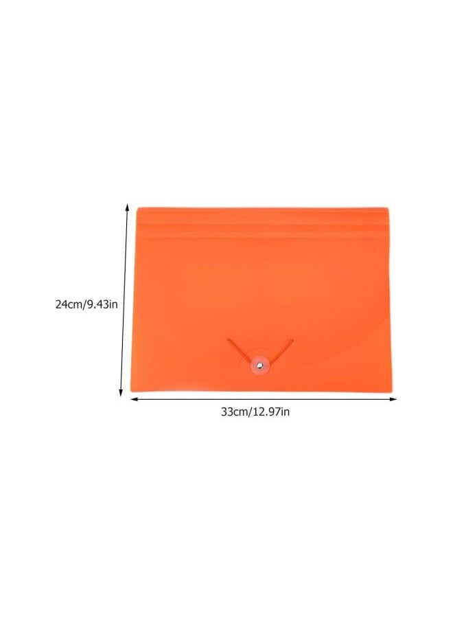 Expanding File Folder Orange Accordion Folder A4 Portable Documents Holder 12 Pockets File Organizer for School Home Office Business Document Accordion Folder