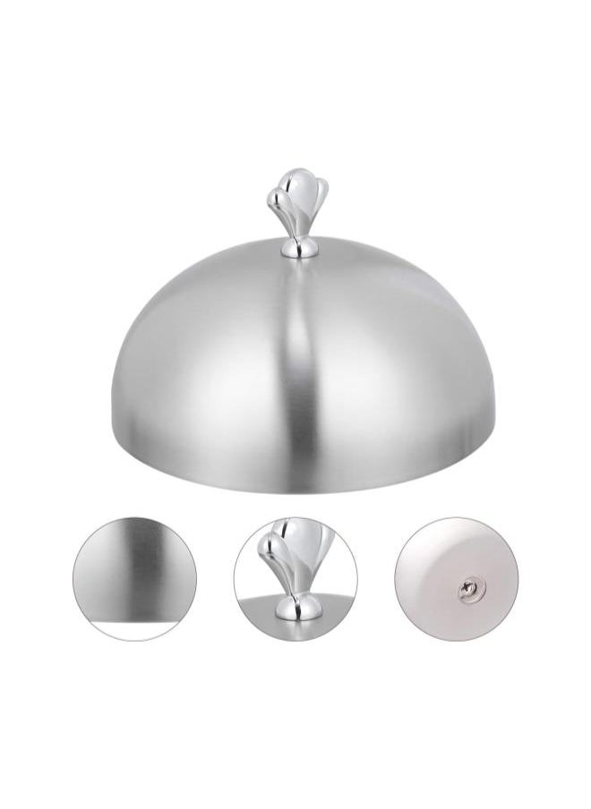 Stainless Steel Restaurant Cloche Serving Dish Food Cover Dome Plate Covers for Steak Cake Appetizer Plate to Keep Food Warm 20cm
