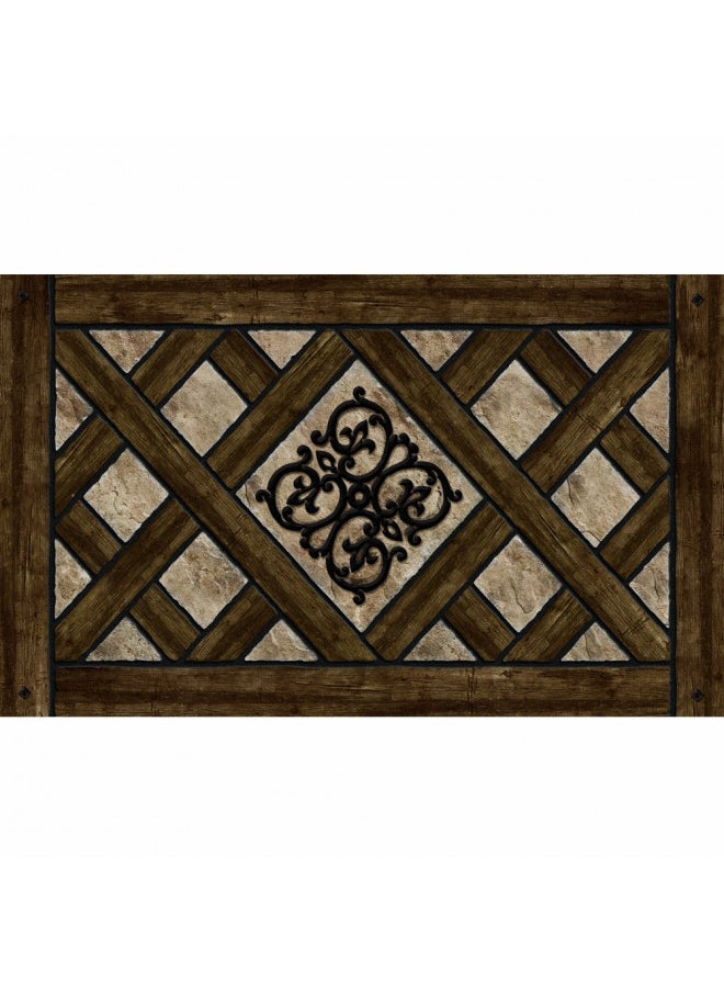 Apache Mills Masterpiece Rustic Lattice Door Mat, 18