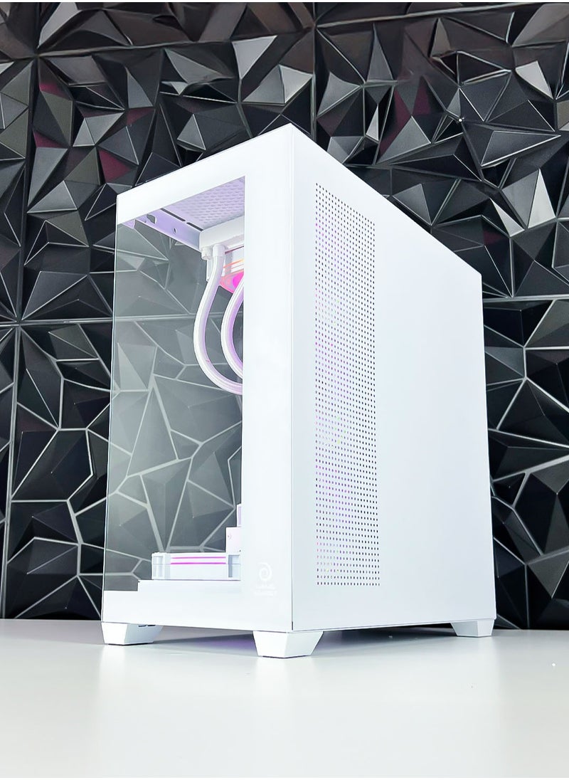 HiFly Magna Gaming PC - Intel Core i7-12700F Processor | NVIDIA 4060Ti 16GB GPU | 32GB DDR4 RAM | 2TB M.2 NVMe SSD | 240mm Liquid Cooler | WiFi + Bluetooth Ready | Windows 11 Pro | Game Sekret Desktop Computer Tower (White)