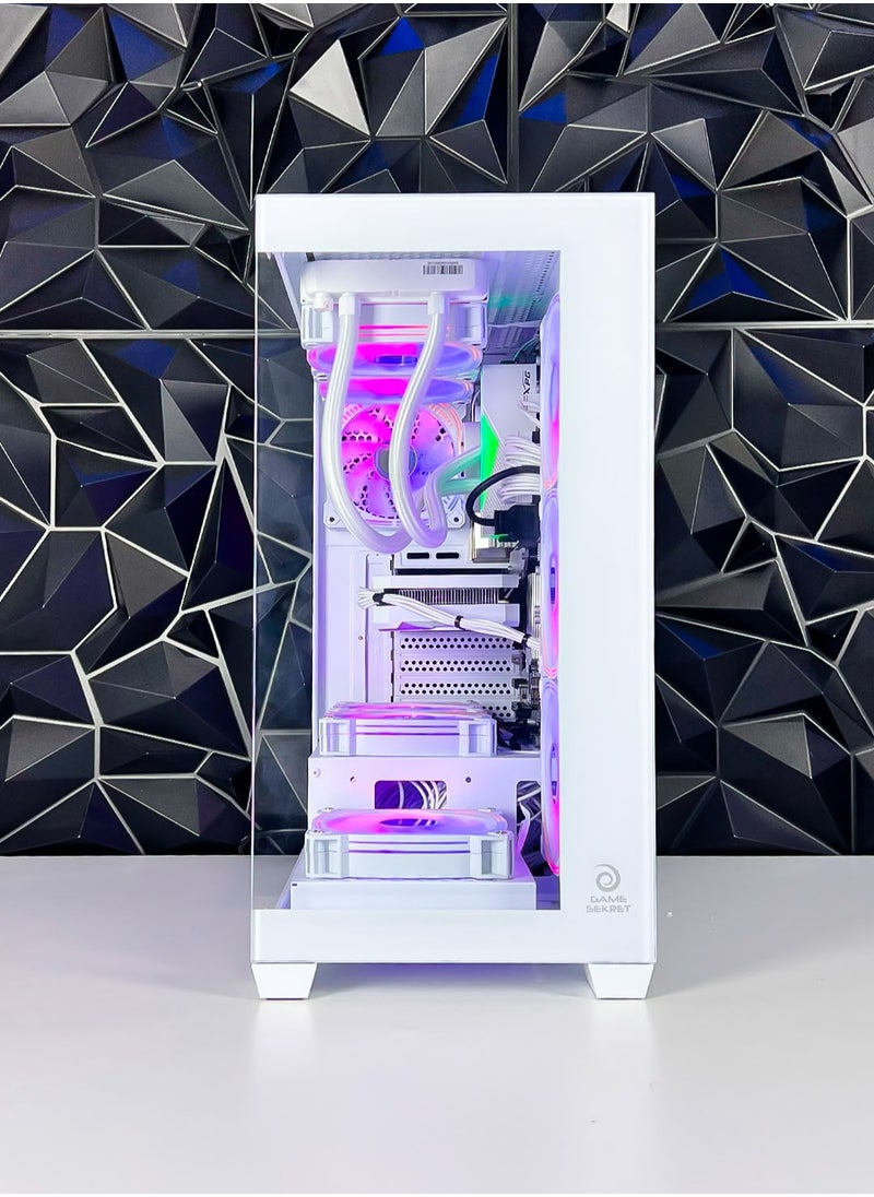 HiFly Magna Gaming PC - Intel Core i7-12700F Processor | NVIDIA 4060Ti 16GB GPU | 32GB DDR4 RAM | 2TB M.2 NVMe SSD | 240mm Liquid Cooler | WiFi + Bluetooth Ready | Windows 11 Pro | Game Sekret Desktop Computer Tower (White)