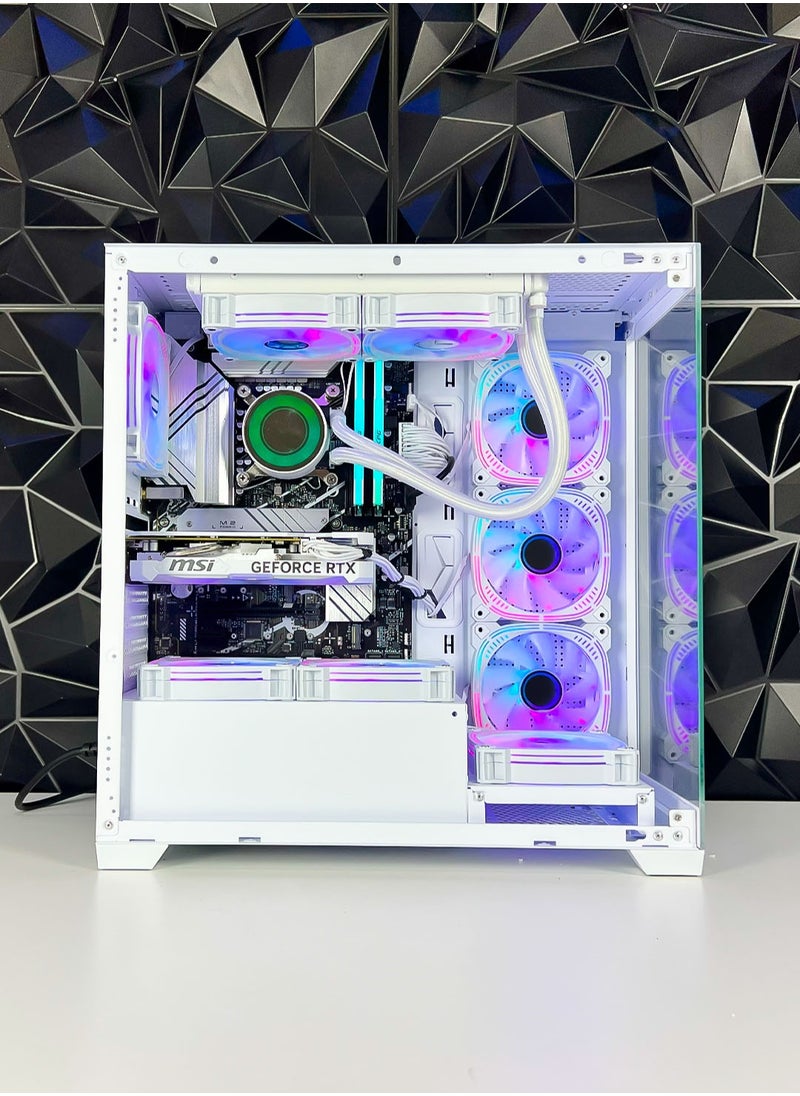 HiFly Magna Gaming PC - Intel Core i7-12700F Processor | NVIDIA 4060Ti 16GB GPU | 32GB DDR4 RAM | 2TB M.2 NVMe SSD | 240mm Liquid Cooler | WiFi + Bluetooth Ready | Windows 11 Pro | Game Sekret Desktop Computer Tower (White)