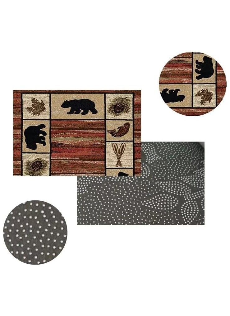 80 * 120cm Lordic Country Retro Living Room, Bedroom, Bedside Anti Slip And Wear Resistant Floor Mat