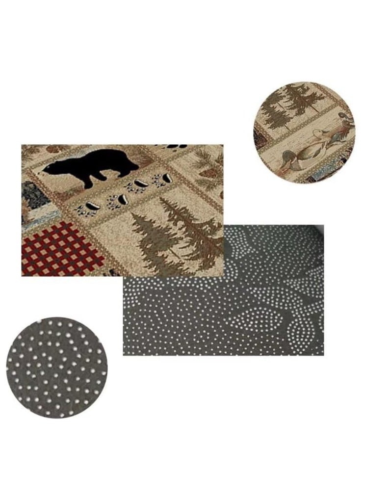 80 * 120cm Lordic Country Retro Living Room, Bedroom, Bedside Anti Slip And Wear Resistant Floor Mat