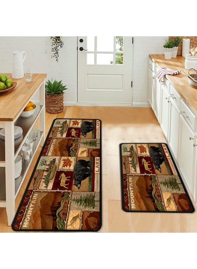 40*60 + 40*150 cm Non-Slip Washable Door Mat Set for Bathroom and Kitchen