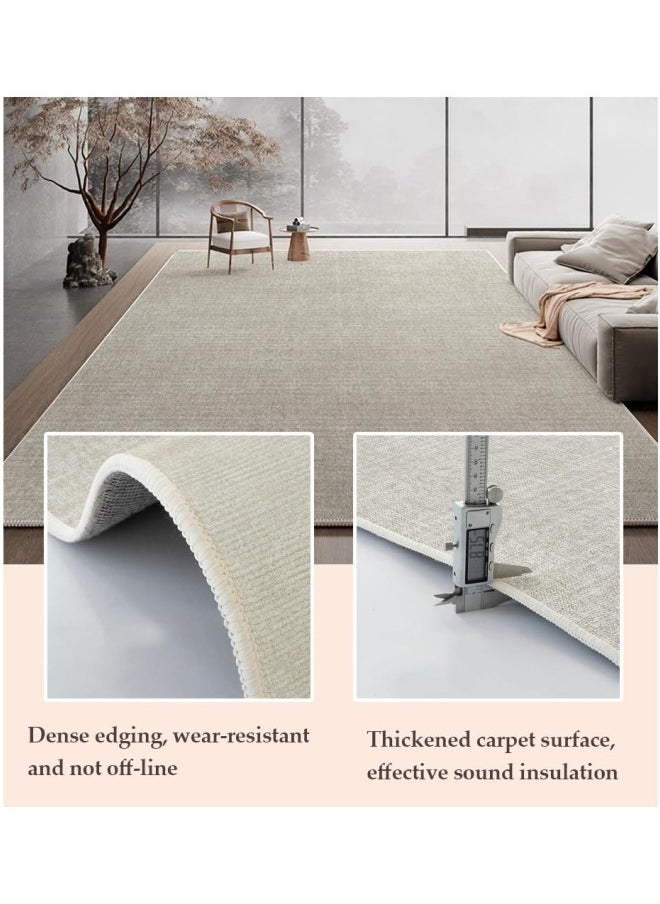 Living Room Rugs, Non-Slip and Non-Shedding Large Rugs for Living Room, Washable Low Pile Carpet Wear-Resistant Rugs Office 200 x 300cm