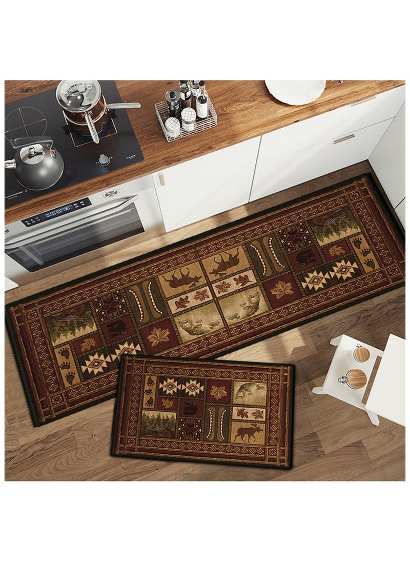 40*60 + 40*150 cm Non-Slip Washable Door Mat Set for Bathroom and Kitchen