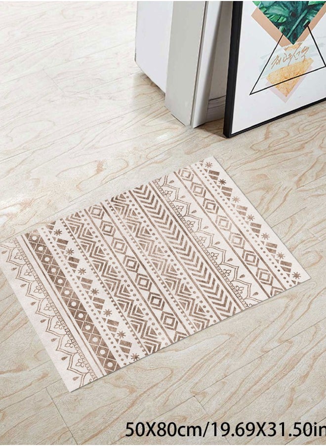 1 Piece Rectangular Interior Decoration Luxurious Modern New Style Washable Fluffy Soft Home Decor Mat Floor Entryway Carpet Rug Small Pattern 50x80 cm