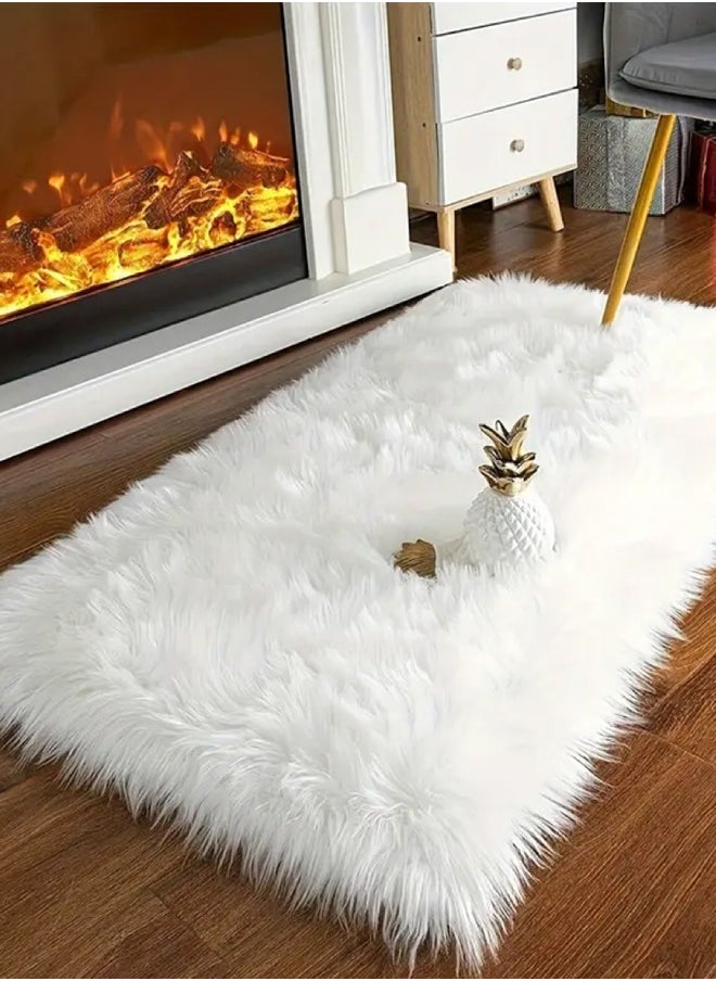 Modern Rugs Fluffy Soft Touch Dazzle Sparkle Area Rug Carpet Small for Living Room Bedroom Floor Mat 50*120cm