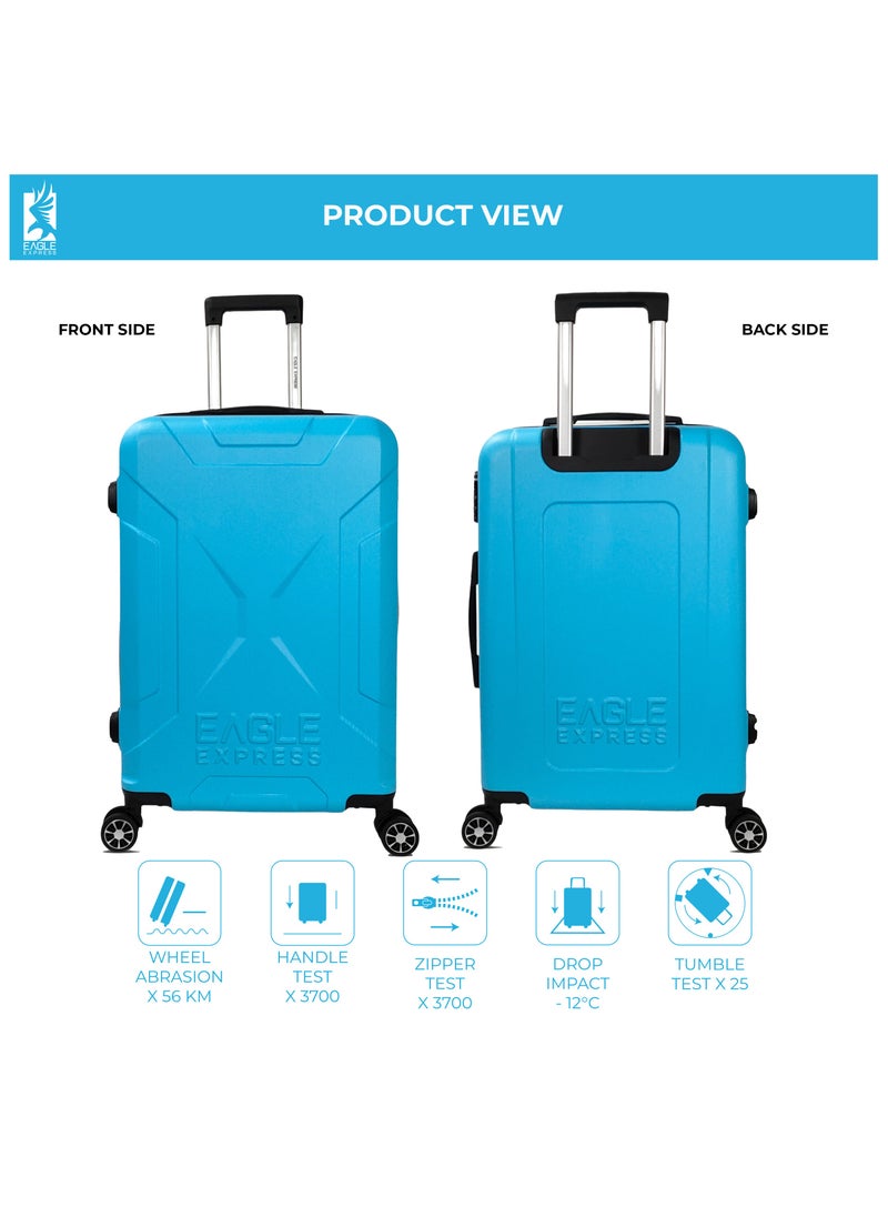 EXPEDITION ABS HARD TROLLEY 20,24,28 inch 3 Piece Set LIGHT BLUE