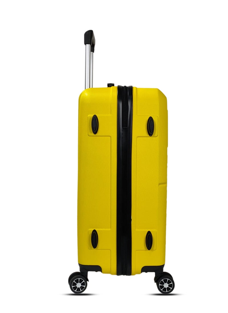 AURA ABS HARD TROLLEY 20,24,28 inch 3 Piece Set YELLOW