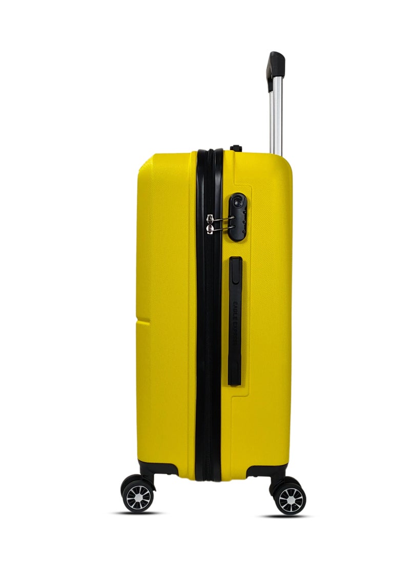 AURA ABS HARD TROLLEY 20,24,28 inch 3 Piece Set YELLOW