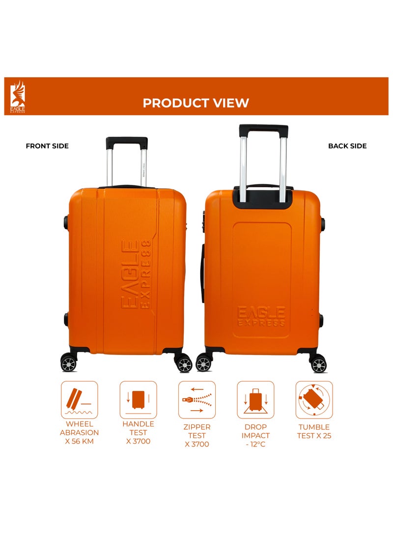 PATRON ABS HARD TROLLEY 20,24,28 inch 3 Piece Set ORANGE