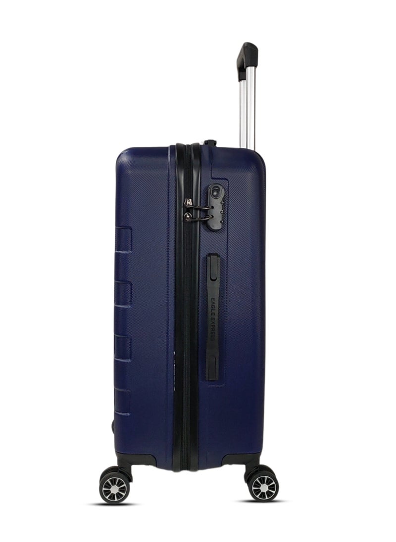 ELYSIUM ABS HARD TROLLEY 20,24,28 inch 3 Piece Set NAVY BLUE