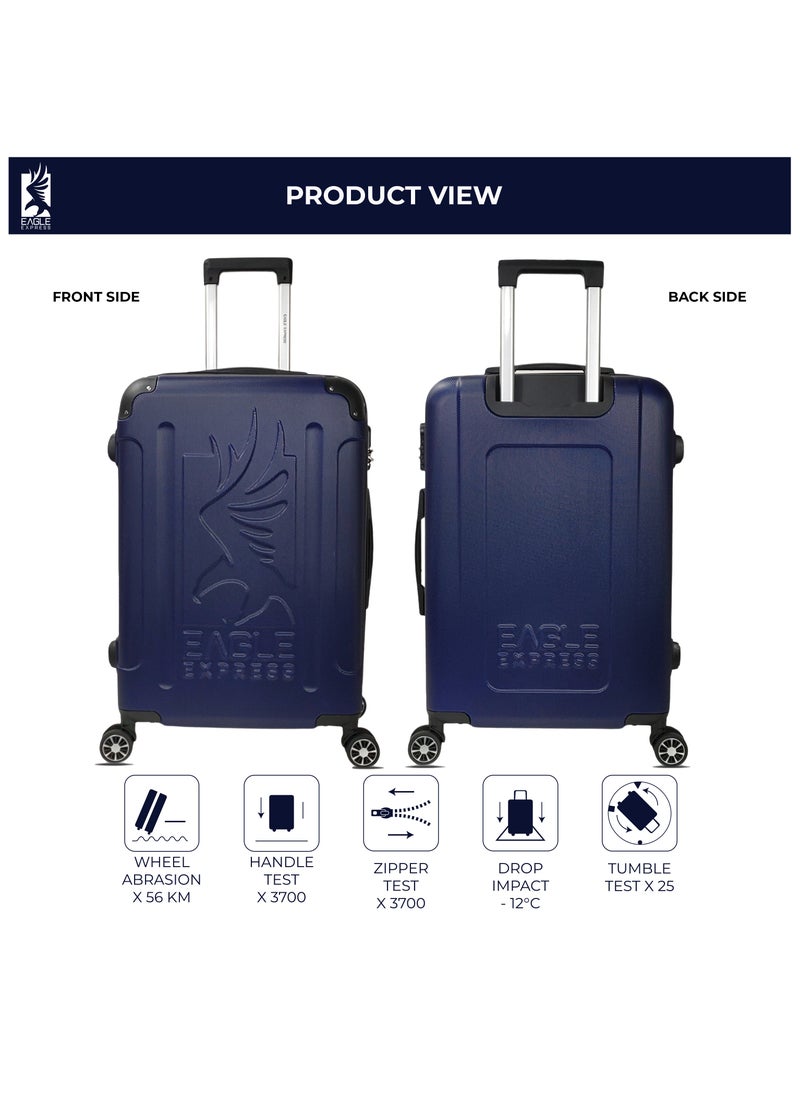 PROTECTOR ABS HARD TROLLEY 20,24,28 inch 3 Piece Set NAVY BLUE